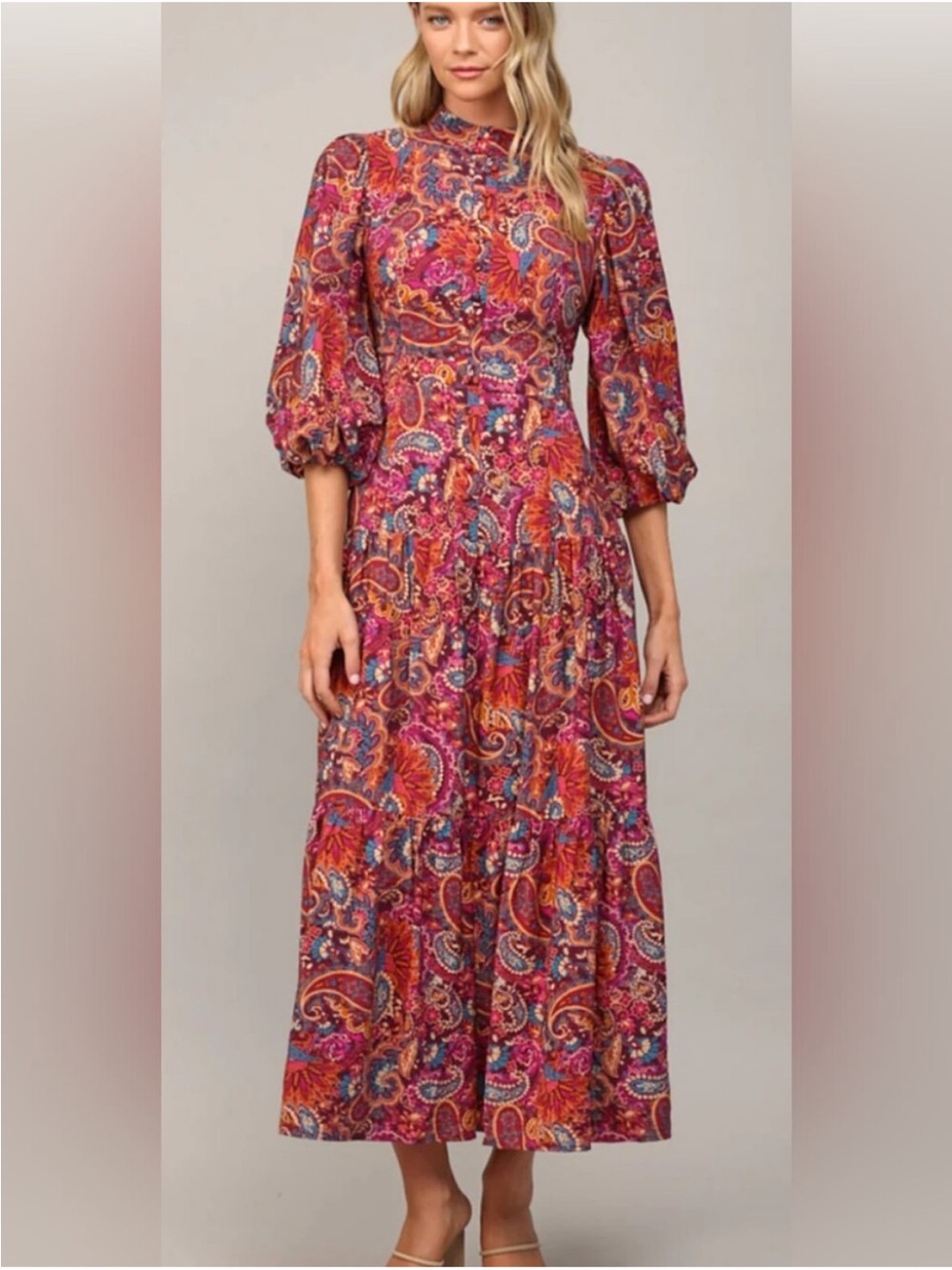 Fate Multi-Color Paisley Maxi Dress